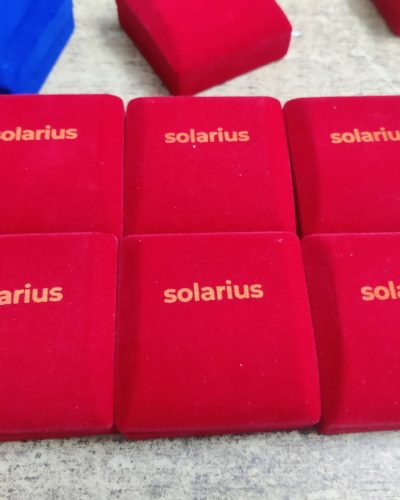 Jewellery Coin Box In Velvet With Customized Name "Solarius"