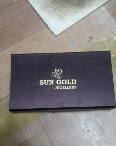 Jewellery Double Bangle Box  7*4  With Customized Name "Sun gold"